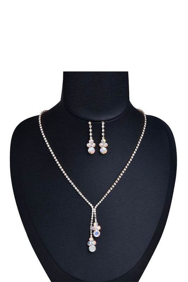 Rhinestone Necklace - Elegant Bridal, Prom & Special Event Jewelry Set