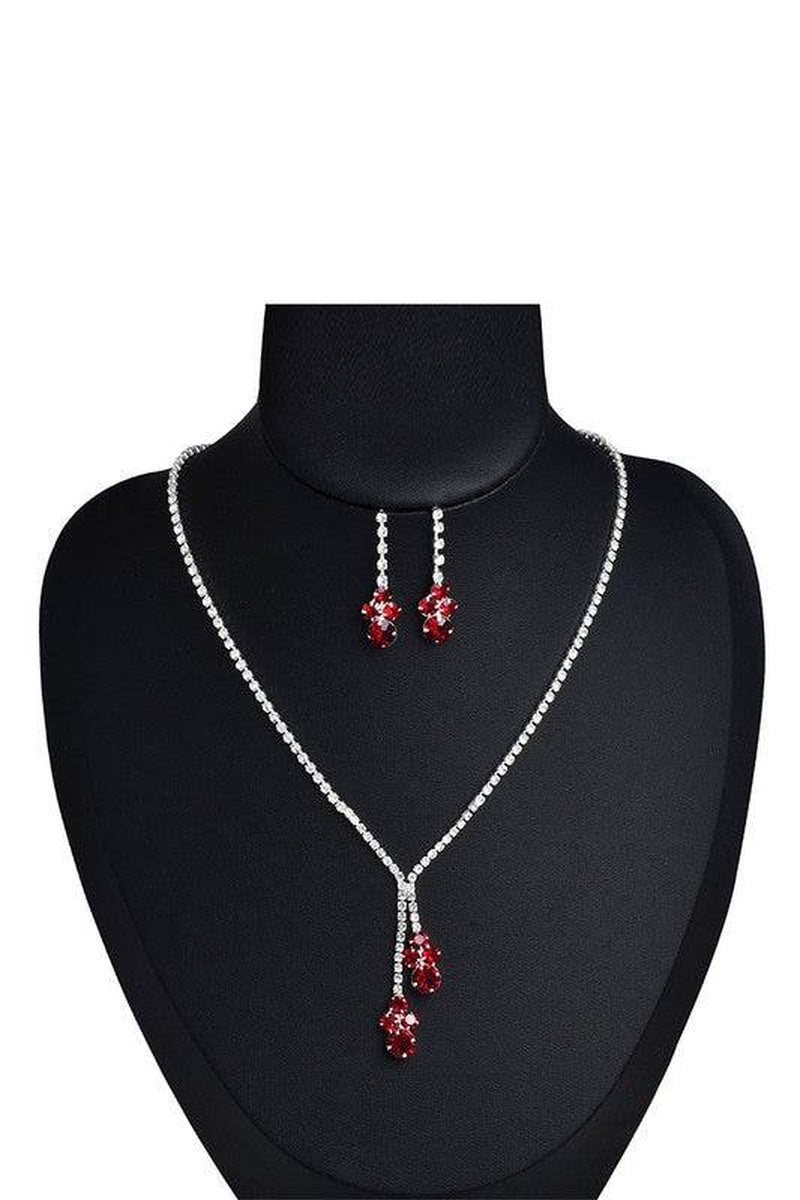 Rhinestone Necklace - Elegant Bridal, Prom & Special Event Jewelry Set