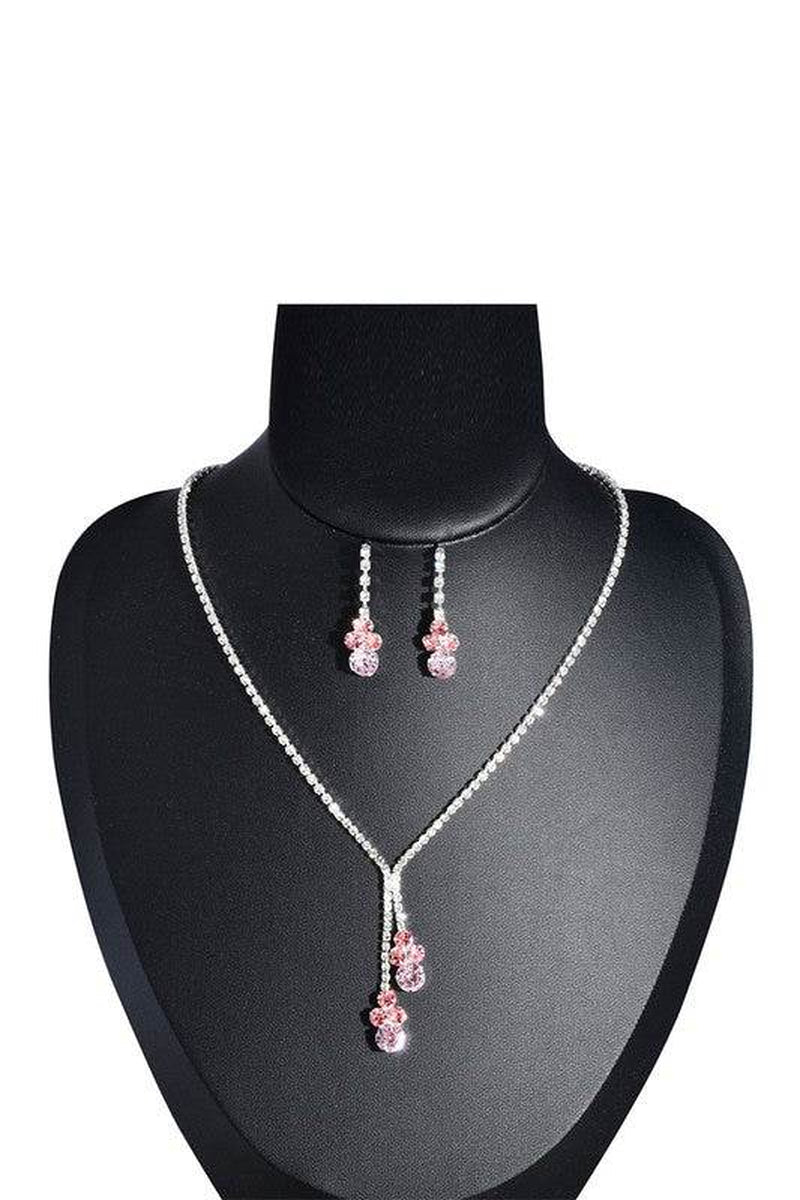 Rhinestone Necklace - Elegant Bridal, Prom & Special Event Jewelry Set