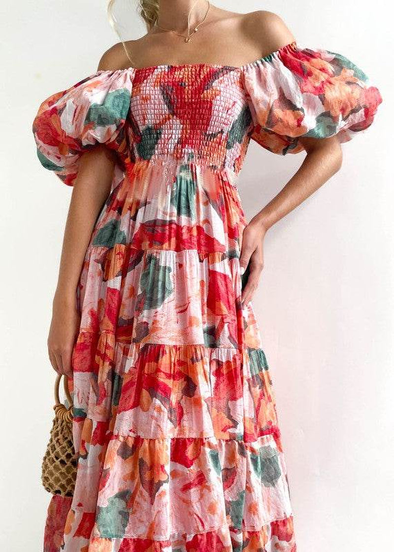 Women Dress off Shoulder - Elegant High Waist Maxi for Any Occasion