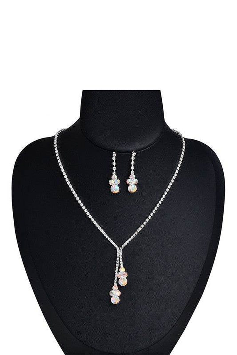 Rhinestone Necklace - Elegant Bridal, Prom & Special Event Jewelry Set