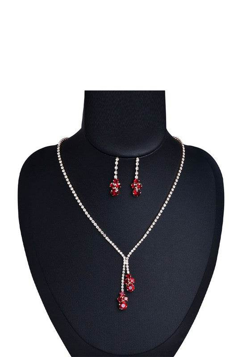 Rhinestone Necklace - Elegant Bridal, Prom & Special Event Jewelry Set