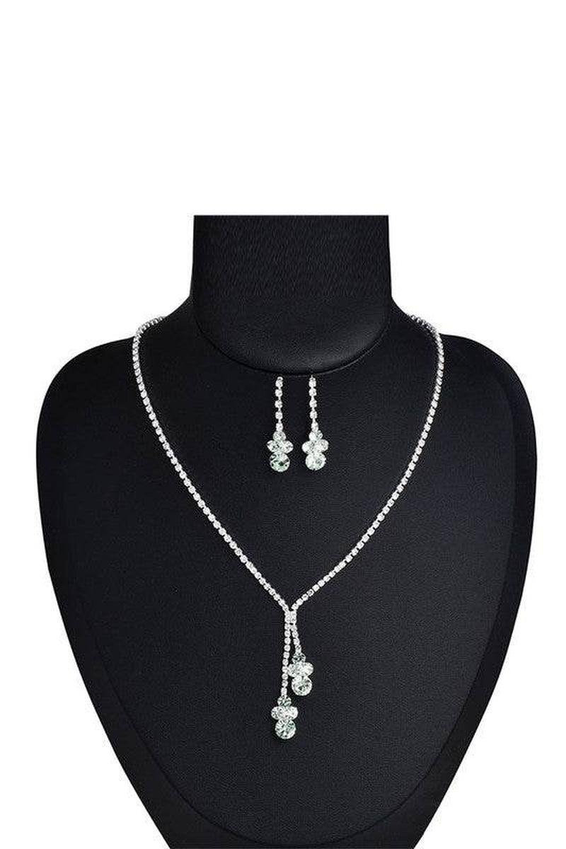 Rhinestone Necklace - Elegant Bridal, Prom & Special Event Jewelry Set