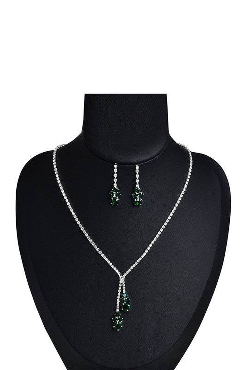 Rhinestone Necklace - Elegant Bridal, Prom & Special Event Jewelry Set