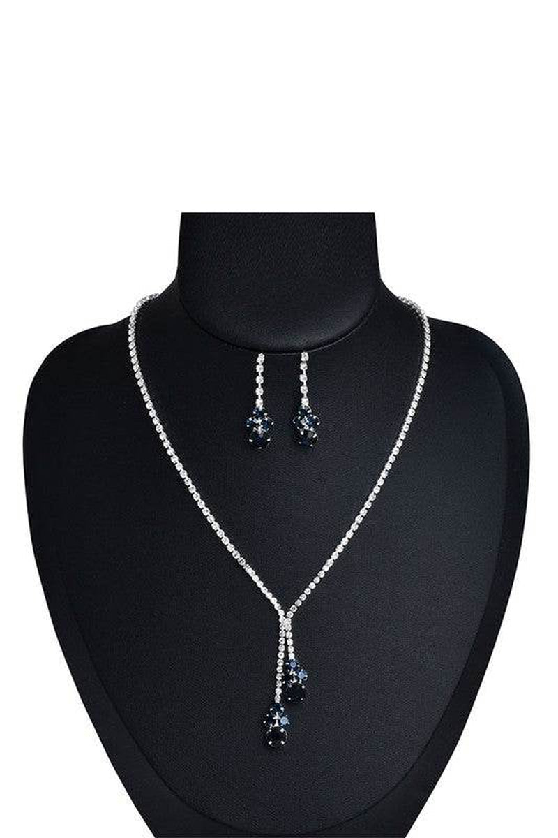 Rhinestone Necklace - Elegant Bridal, Prom & Special Event Jewelry Set