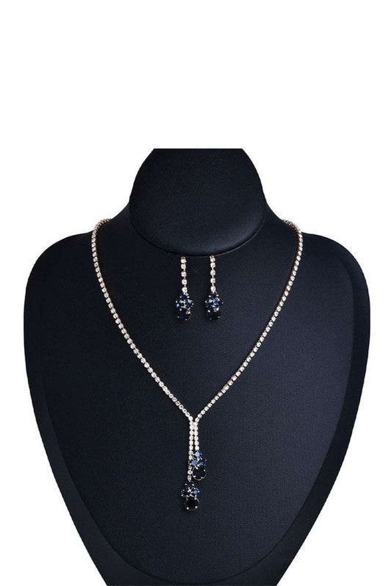 Rhinestone Necklace - Elegant Bridal, Prom & Special Event Jewelry Set
