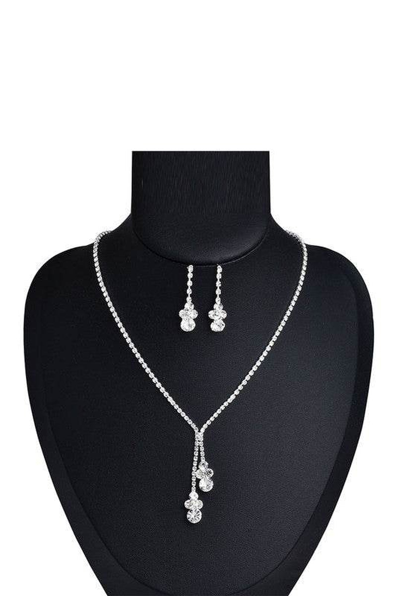 Rhinestone Necklace - Elegant Bridal, Prom & Special Event Jewelry Set