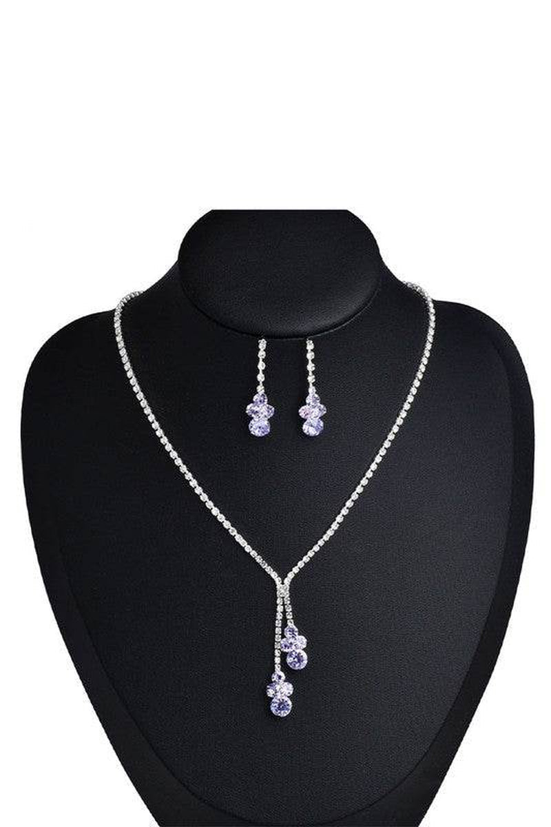 Rhinestone Necklace - Elegant Bridal, Prom & Special Event Jewelry Set