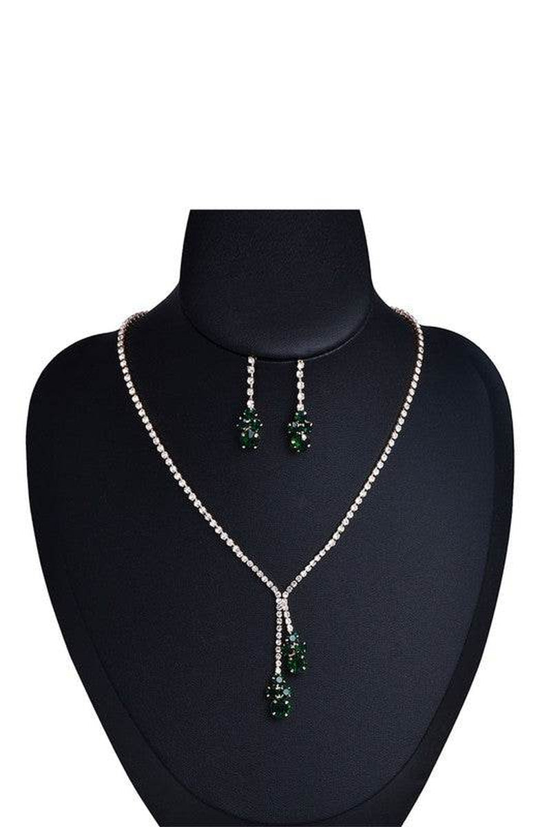 Rhinestone Necklace - Elegant Bridal, Prom & Special Event Jewelry Set
