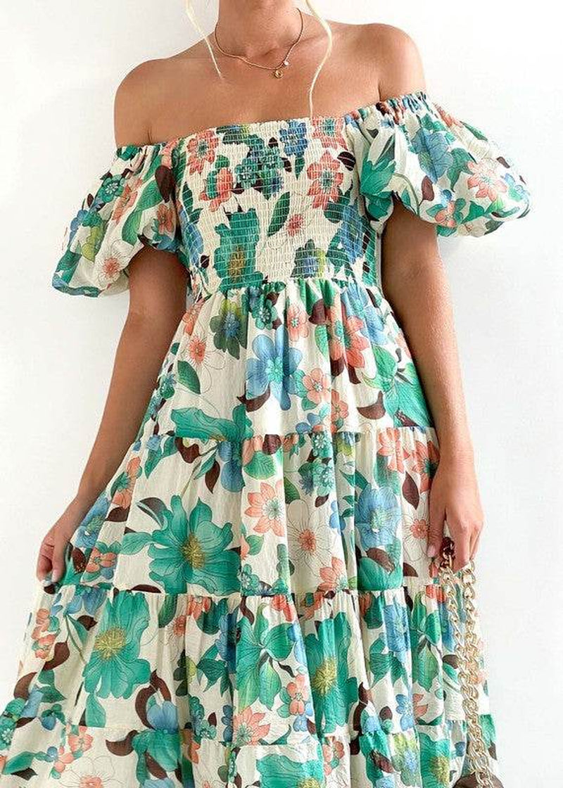 Women Dress off Shoulder - Elegant High Waist Maxi for Any Occasion