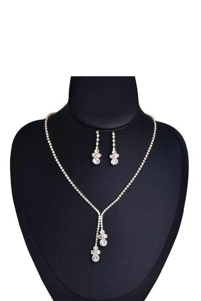 Rhinestone Necklace - Elegant Bridal, Prom & Special Event Jewelry Set