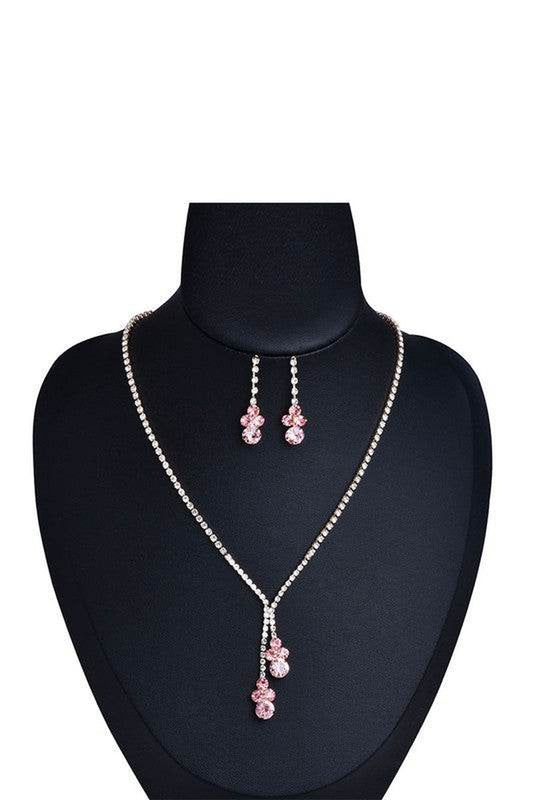 Rhinestone Necklace - Elegant Bridal, Prom & Special Event Jewelry Set